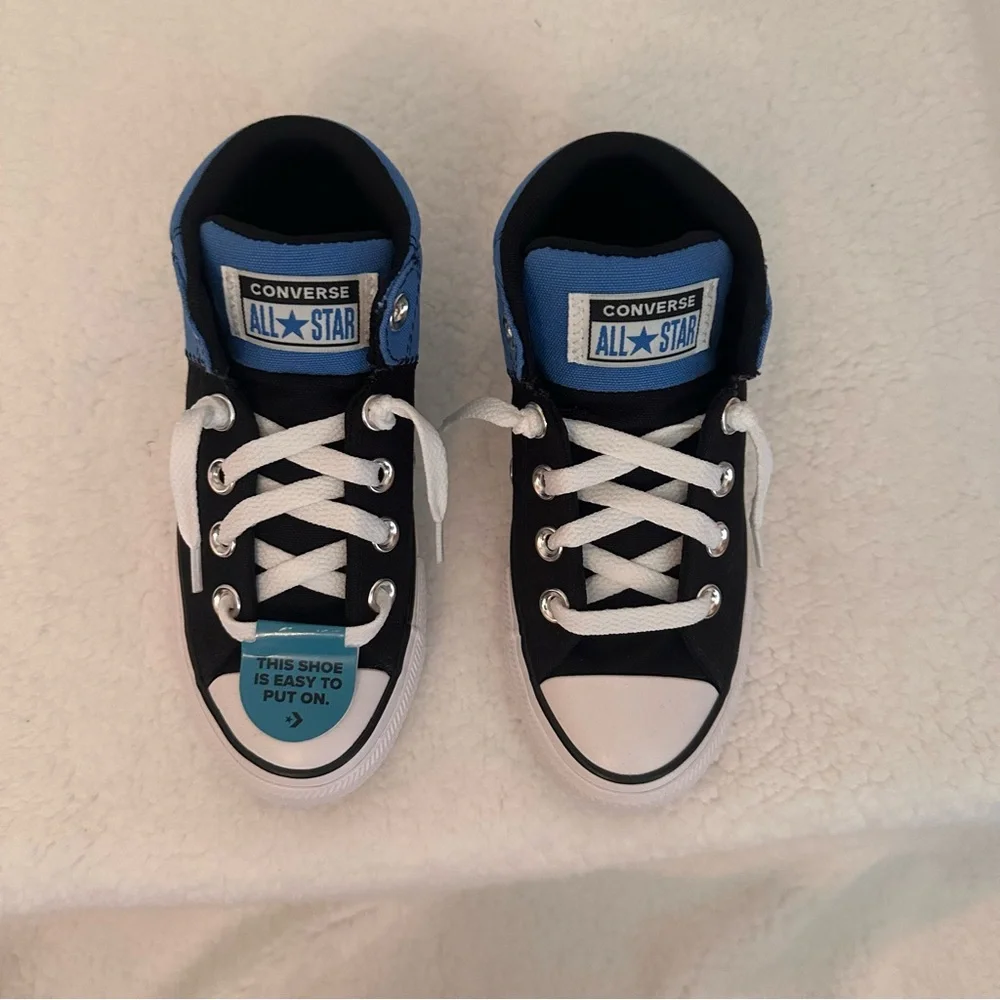 Converse Kids' Black and Blue Sneakers